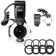 Meike MK-14EXT E-TTL Macro LED Ring Flash Speedlite with LED AF Assist Lamp for Canon EOS 5D II III