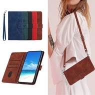 Love Leather Luxury Wallet Case Crossbody Strap for Samsung Galaxy S22 Ultra S20 Plus S21 FE Note 20+ A51 Lanyard Flip Stand Cover