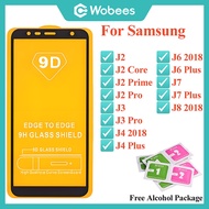 Full Screen 9D Film Tempered Glass For Samsung Galaxy J2/J2 Core/J2 Prime/J2 Pro/J3/J3 Pro/J4/J4 Plu