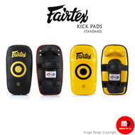 เป้าซ้อมมวย เป้าล่อเตะ Fairtex KPLC5 Microfiber Curved Kick Pads - Size Standard Black/Gold &amp; Gold/Black Color (Microfiber) (Pair) คู่