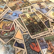 12*7cm Akashic Eye Tarot 78 Pcs Tarot Cards with Reversed Images Indie Deck