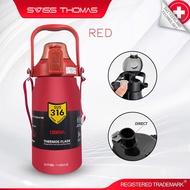 Swiss Thomas 316 Stainless Steel Tumbler Water Bottle with Straw Vacuum Flask Thermos Bottle Double