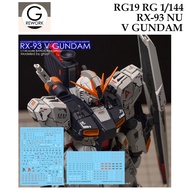 WATER DECAL [G Rework] RG 19 1/144 RX 93 NU V GUNDAM SLIDE RG19