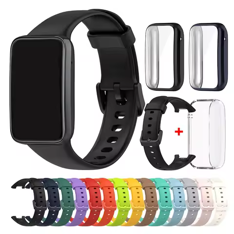 TPU Strap+Protective Case For Xiaomi Mi Band 7 Pro Bracelet Watchband
