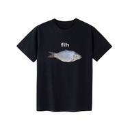 Fih Fish Funny Meme T Shirt Fashion Short Sleeve T-shirts Women Clothing Summer T-shirt Streetwear T