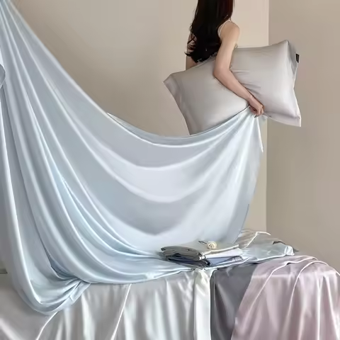 1PC Mulberry Silk Bed Flat Sheet for Twin Full Double King Queen Size Flat Bedsheet Ultra Soft Smoot