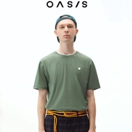 OASIS เสื้อยืดผู้ชาย คอเบิ้ล เสื้อยืด เสื้อคอกลม cotton100% รุ่น MTC-1810 สีโอวันติน  ชมพู  เขียว  ขาว