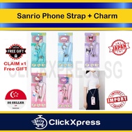 *SG*Phone Lanyard/Sanrio JPN/CROSSBODY/CHARM/Handphone/Lanyard/Hands Free/Adjustable/Neck Strap/Scho