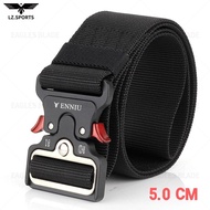 Tactical Belt Quick Release Adjustable Metal Buckle Nylon Breathable Wear-Resistant (5cm/125cm) COBR