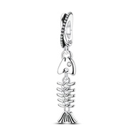 New 925 Sterling Silver Zircon Sun Moon Dolphin Clover Dangle Fit Original Charm Pendent Dangle Brac