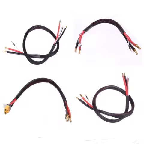 RC 2S 3 Pins JST-XH Lipo Balance Charge Lead Wire Harness w/4.0mm Connector 4-5mm Stepped Bullets XT