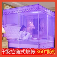 Mosquito Net Mosquito Net Double Zipper Lace Princess Style Floor-length Household Pattern Three-Ope