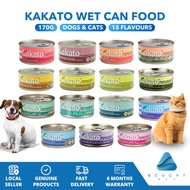 Kakato Wet Can Food 170g Chicken Beef Brown Rice Tuna Fillet Cheese Variety of Healthy Flavors for C