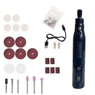 【 25pcs】Grinder Mini Listrik Cordless Bor Mini Set 3 Kecepatan Grinding Mesin Poles USB Ukiran Pena