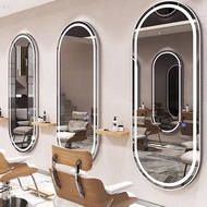 Barber Shop Mirror, Salon mirror, Hair Salon Special Mirror With Lights And Trendy Wall Hanging, mak