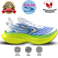 HIJAU 910 Nineten Geist ekiden pro white neon greenbiru marathon running shoes / Race