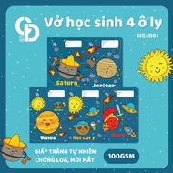 4-cup CD NoteBook Universe Green 48 pages 100GSM 170x240mm - Code: B01