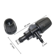 20 Pcs Watering Hose T6-Way4-Way Joint 8/11mm to 4/7mm Lock Nut Connector