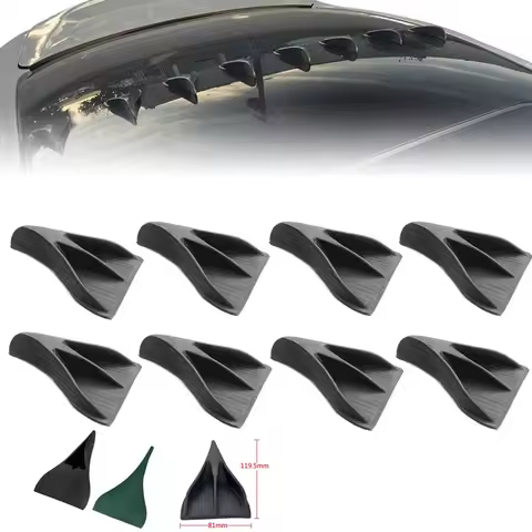 10pcs Car SUV Universal Carbon Fiber Vortex Generators Roof Shark Fins Eagle Claw Talon Spoiler Wing