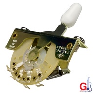 Dimarzio EP1114 CRL Style Five-Way Switch For Strat Includes Black And White Knobs, Screws