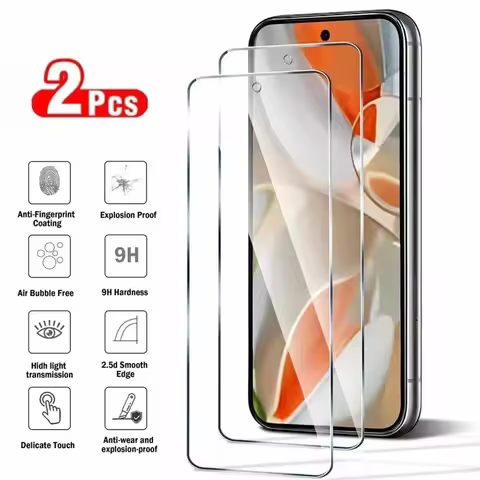 2PCS Tempered Glass For Google Pixel 9 Pro XL 8a 8 7a 6A 6 6 Pro Screen Protector For Google Pixel 7