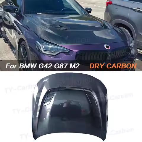 For BMW 2 Series G87 M2 G42 M420i ALP Style Dry Carbon Fiber Car Front Hood Bonnet Engine Cover Car 