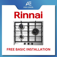 RINNAI RB-63SSV-DR 60CM 3 BURNER STAINLESS STEEL HOB WITH SAFETY DEVICE