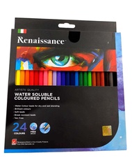 (KTS)ชุดดินสอสีไม้ระบายน้ำ Renaissance Water Soluble Coloured Pencils 24 สี