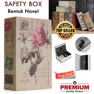 Kotak Buku Novel Safety Box Hidden Storage Book Safe Tempat Penyimpanan Barang dengan Kunci Password