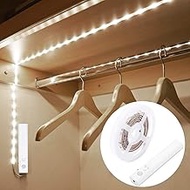 LED Strip with Motion Sensor, 1.5 m LED Strip Battery Cabinet Lighting Night Light, Stick Anywhere f