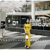 Ready Stock Women Wrap Maxi Dress Bohemian Yellow Elegant Bohemian Lace-up Slim