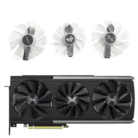 Kankeirr 85MM 95MM LED White GPU Fan FD10015M12D FDC10H12D9-C for Sapphire RX 5700 XT 8GB NITRO+ Spe