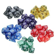 1 set(6pcs) Numbers Dice D6 D10 D12 D20数字骰子 Dadu