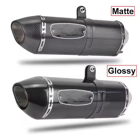 51mm Universal Motorcycle Exhaust Muffler Carbon Fiber R77 Escape Moto for Yamaha R3 R6 MT07 for Kaw