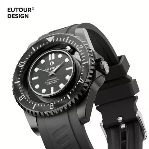 EUTOUR Unisex Magnetic Bead Analog Watch with Stainless Steel Strap And Unique Pointer Design Men's 