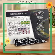 YOLAN 2025 Racing Calendar, 7.0" x 5.5" Formula 1 F1 Race Schedule Calendar, High-Quality With F1 Ca