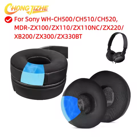 Cooling Gel Football mesh memory sponge Ear Pads for Sony WH-CH500/CH510/CH520 ZX220/XB200/ZX300/ZX3