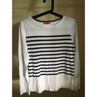 Preloved T-Shirt Stripe/Baju Lengan Panjang Perempuan/Baju Perempuan Murah/Baju Cotton Lengan Panjang/T-shirt Perempuan