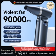 {hot} High Speed Turbo Brushless Motor Violent Fan Dust Removal And Suction Super Strong Fan Handhel