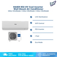 HAIER 1HP /1.5HP/2HP R32 UV Cool Inverter Wall Mount Air Conditioner HSU-10VRA22 /HSU-13VRA22/HSU-19VRA22 | UVC Sterilization | WiFi Control | Smart Clean | Air Conditioner with 3 Year Warranty