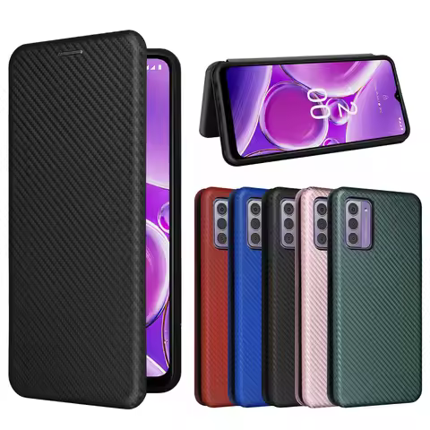 Carbon Fiber Flip Leather Book Wallet Case For Nokia G42 C02 C32 C12 G21 C1 Plus C22 G22 X30 G60 G11