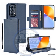 Leather Wallet CASE For OPPO RENO 5 - Wallet CASE-FLIP COVER LEATHER-HP Book COVER