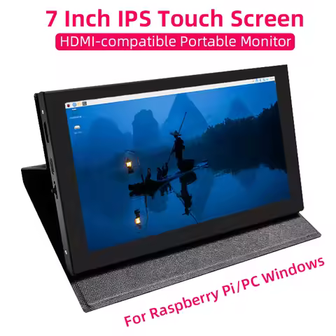 7 Inch IPS LCD HDMI-compatible Touch Screen for Raspberry Pi 5 4 Orange Pi Windows PC Display with H