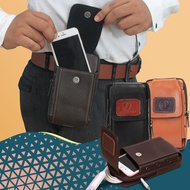 Genuine Leather Waist Bag FOR 2 Mobile Phones WAISTBAG Cowhide Material