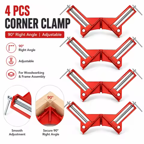 Right Angle Clamp, 90 Degrees Corner Clamp, Picture Frame Holder, Glass Holder, DIY Woodworking Hand