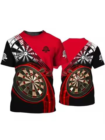Cool Design Dart League T Shirt for Men Sports T-shirt 3D Darts Gift Printed Tee Shirts Womens Cloth