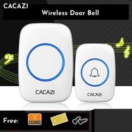 🔥SG READY STOCK🔥CACAZI Wireless doorbell (Battery Powered) Popular Door bell