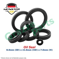 (1pc) Münster (FKM) Oil Seal 8*22*7 / 8mm x 22mm x 7mm / 8-22-7