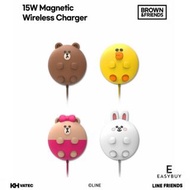 🇰🇷Line Friends  15W Magnetic Wireless Charger Brown Cony Sally Choco