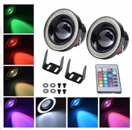 LAMPU LED FOGLAMP ANGEL EYE MOBIL PROJIE TEMBAK KABUT + 89 MM 89MM 2 MODE TERMURAH : AVANZA XENIA HO